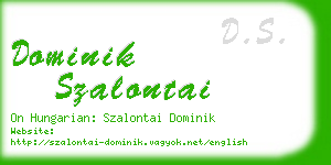 dominik szalontai business card